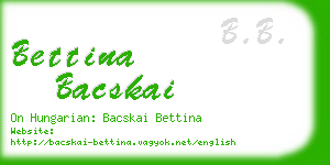 bettina bacskai business card